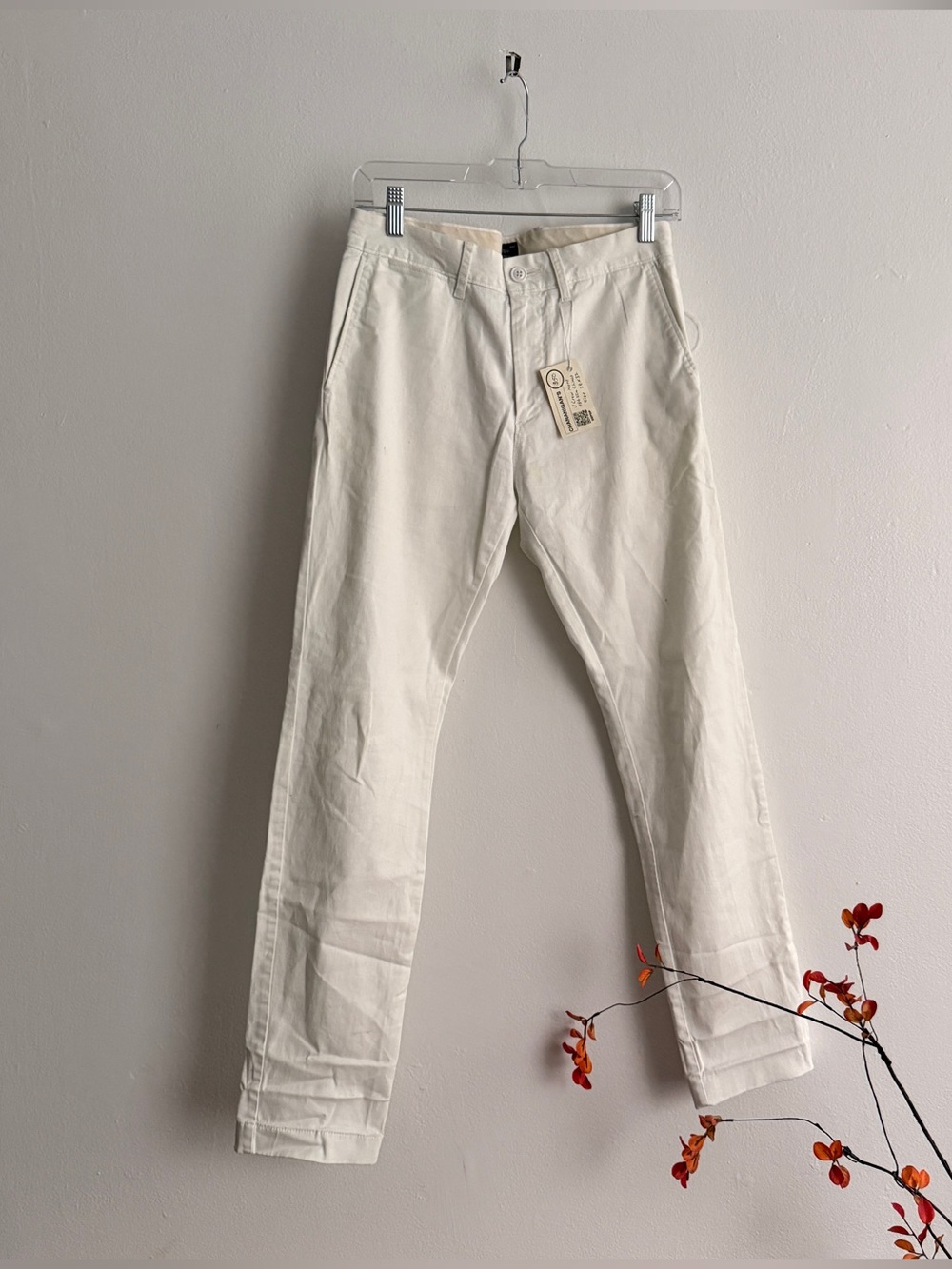 J. Crew Men's White Casual Chinos - Slim Straight Fit